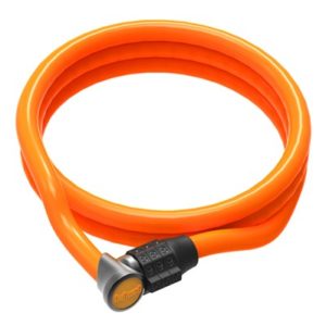 Candado espiral Onguard Neon Light Combo 120 cm x 8 mm naranja