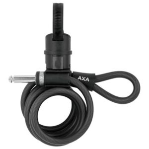 Cable espiral AXA Newton Pi p/cand.Defender RL/Solid Plus/Fusion/Victory neg.largo 150cm grosor 10mm