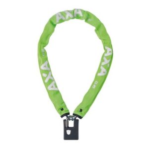 Candado cadena AXA Clinch+largo 85 cm grosor 6 mm acero reforzado funda goma llave seguridad 8 verde