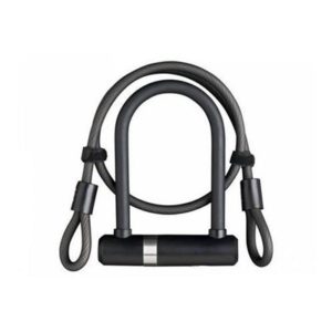Candado U AXA Newton Lock Pro mini + cable 100 cm x 10 mm negro