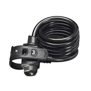 Candado cable espiral Trelock SK322 con soporte Fixxgo 3 180 cm - 12 mm negro seguridad 3
