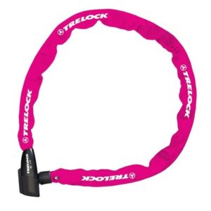 Candado cadena Trelock BC115 60 cm - 4 mm sin soporte rosa