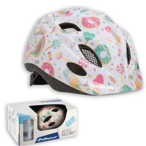 Casco+Bidon Polisport XS Kids Premium Lolipops