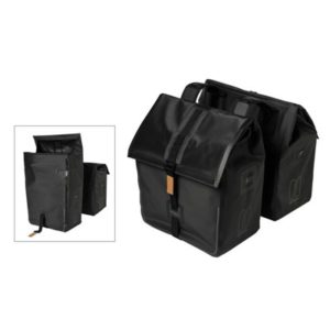 Alforjas Basil Urban Dry impermeable negro mate 50 L(36x17x42)cierre velcro