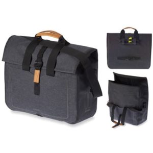 Bolsa tr.Basil Urban Dry Business c/refl.gris osc.imperm.20 L(37x15x38)cierre click(para la espalda)