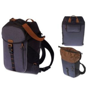 Mochila trasera Basil Miles Daypack negro/gris impermeable 17L(31x17x44)cierre click
