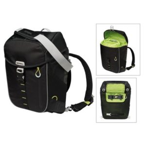 Bolsa trasera Basil Miles Daypack negro imperm.17L(31x17x44)cierre click(para la espalda y bandolera