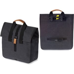 Bolsa tras.Basil Urban Dry Shopper c/reflectante gris oscuro impermeable 25L(34x16x48)cierre ajust.