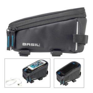 Bolsa cuadro para telefono Basil Sport Design c/reflectante gris impermeable 1L(19x11x11) con velcro