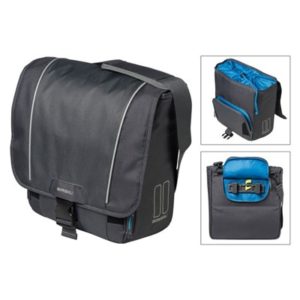 Bolsa trasera Basil Sport Design Commuter impermeable gris 18L(31x18x31)(mano/bandolera)cierre click