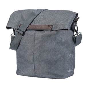 Bolsa tras.Basil City Shopper reflect.gris impermeable 14-16L(30x18x49)(mano/bandolera)cierre iman