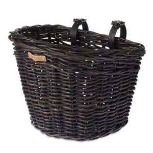 Cesto delantero Basil Darcy L mimbre negro 35L (41x35x34 cm)