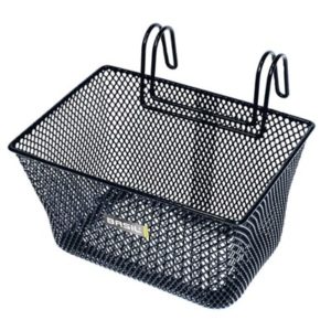 Cesta delantera para niños Basil Tivoli acero negro (26x24x17 cm)