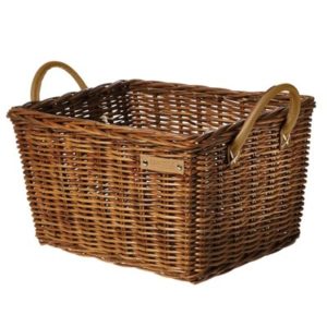 Cesto con asas delantero Basil Portland Basket Classic mimbre marron (49x36x24 cm)
