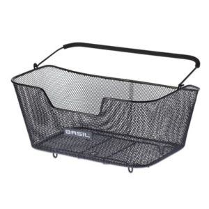 Cesto con asa trasero Basil Base acero negro (48x30x23 cm)(15L)