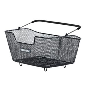 Cesto con asa trasero Basil Base M Multi System acero negro (43x35x24)