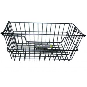 Cesto con asa trasero Basil Cairo acero negro (39x30x18)