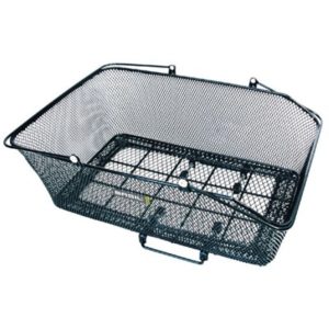 Cesto con asas trasero Basil Calilfornia acero negro (49x37x19)