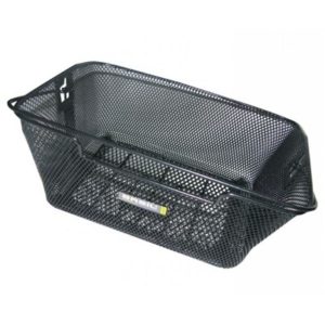 Cesto con asa trasero Basil Capri acero negro (35x31x18)