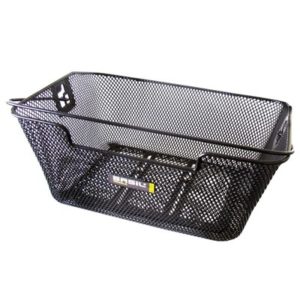 Cesto con asa trasero Basil Capri Flex acero negro (42x33x19)