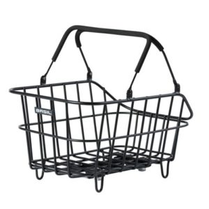 Cesto con asas trasero Basil Cento MIK Multi System aluminio negro mate