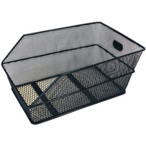 Cesto trasero Basil Cento fijo malla acero negro (45x31x21 cm)