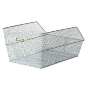 Cesto trasero Basil Cento fijo malla acero plata (45x31x21 cm)