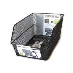 Cesto trasero Basil Cento fijo sistema WSL negro (45x31x22 cm)
