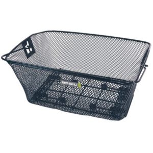 Cesto trasero Basil Como malla acero con asa negro (41x31x20 cm)
