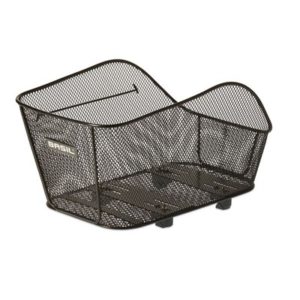 Cesto trasero Basil Icon M sistema WSL malla acero negro 26L (40x33x25 cm)