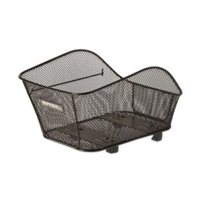 Cesto trasero Basil Icon S sistema WSL malla acero negro 15L (34x29x23 cm)