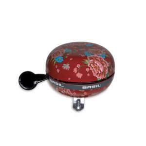 Timbre Basil Ding-Dong metalico 80 mm rojo/flores