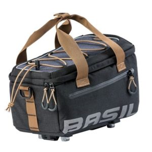 Bolsa portabultos Basil MIK Miles impermeable negro/marron 7L