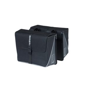 Alforjas Basil Forte reflectante negro impermeable 35L