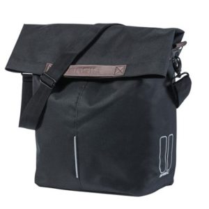 Bolsa trasera Basil City Shopper reflectante impermeable negro 14-16L