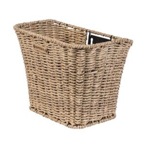 Cesto delantero Basil Bremen Rattan FM fija impermeable mimbre marron