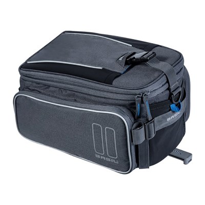Bolsa trasera Basil Sport Design Trunkbag+Placa adaptadora MIK impermeable 7-15L gris
