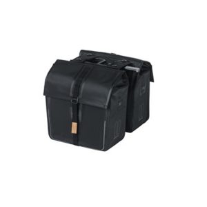 Alforjas Basil Urban Dry+Placa adaptadora MIK impermeable 50L negro mate reflectante