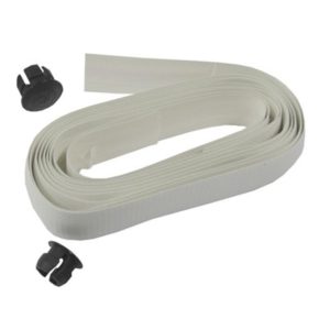 Juego de cinta Bike Ribbon carbono con tapones blanco