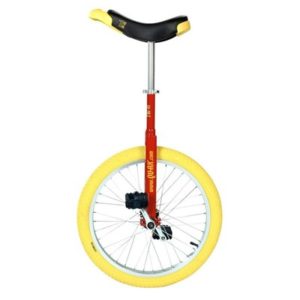Monociclo QU-AX Luxus 20"Luxus llanta aluminio cubierta amarilla color rojo