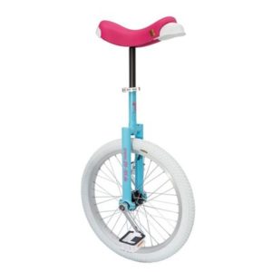 Monociclo QU-AX Luxus 20"llanta aluminio cubierta blanca color azul/rosa