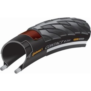 Cubierta Continental Contact 700x37 rigida negro con reflectante negro 37-622
