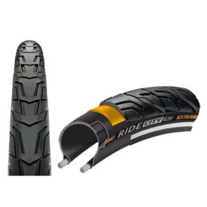 Cubierta Continental Ride City 26x1.75 rigida negro con reflectante 47-559