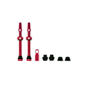 Juego de valvulas Muc-off aluminio tubeless 60 mm rojo