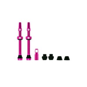 Juego de valvulas Muc-off aluminio tubeless 60 mm rosa