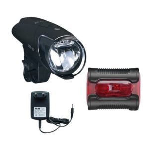Luz delantera Busch&Müller Ixon IQ Premium 80 lux+bateria+cargador+ixback Sensor negro