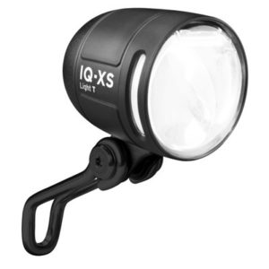 Luz delantera Busch&Müller Lumotec IQ XS con interruptor luz posicion+sensor 70 lux negro mate