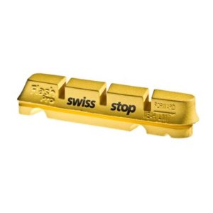 Kit 4 zapatas Swissstop Flash amarillo - carbono