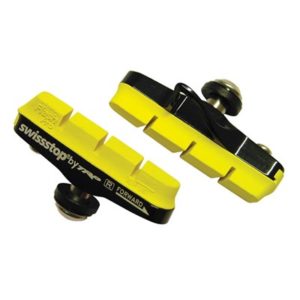 Kit 2 portazapatas Swissstop Flash Pro amarillo carbono