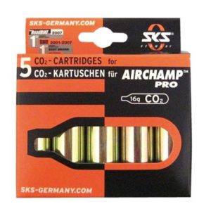 5 cartuchos de aire CO2 16 g SKS Airchamp Pro sin rosca